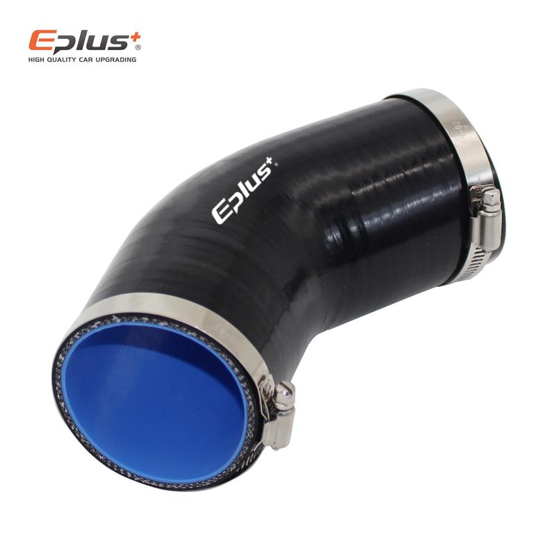 EPLUS Universal Silicone Tubing Hose 45 Degrees Connector Car Intercooler Turbo Intake Pipe Silica Gel Coupler Black Multi Size 12MM