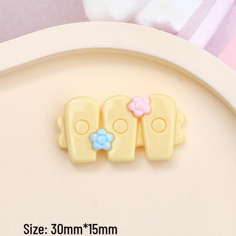 Multi-Color Flower Fence Resin Charms Hair Clips for DIY Crocs