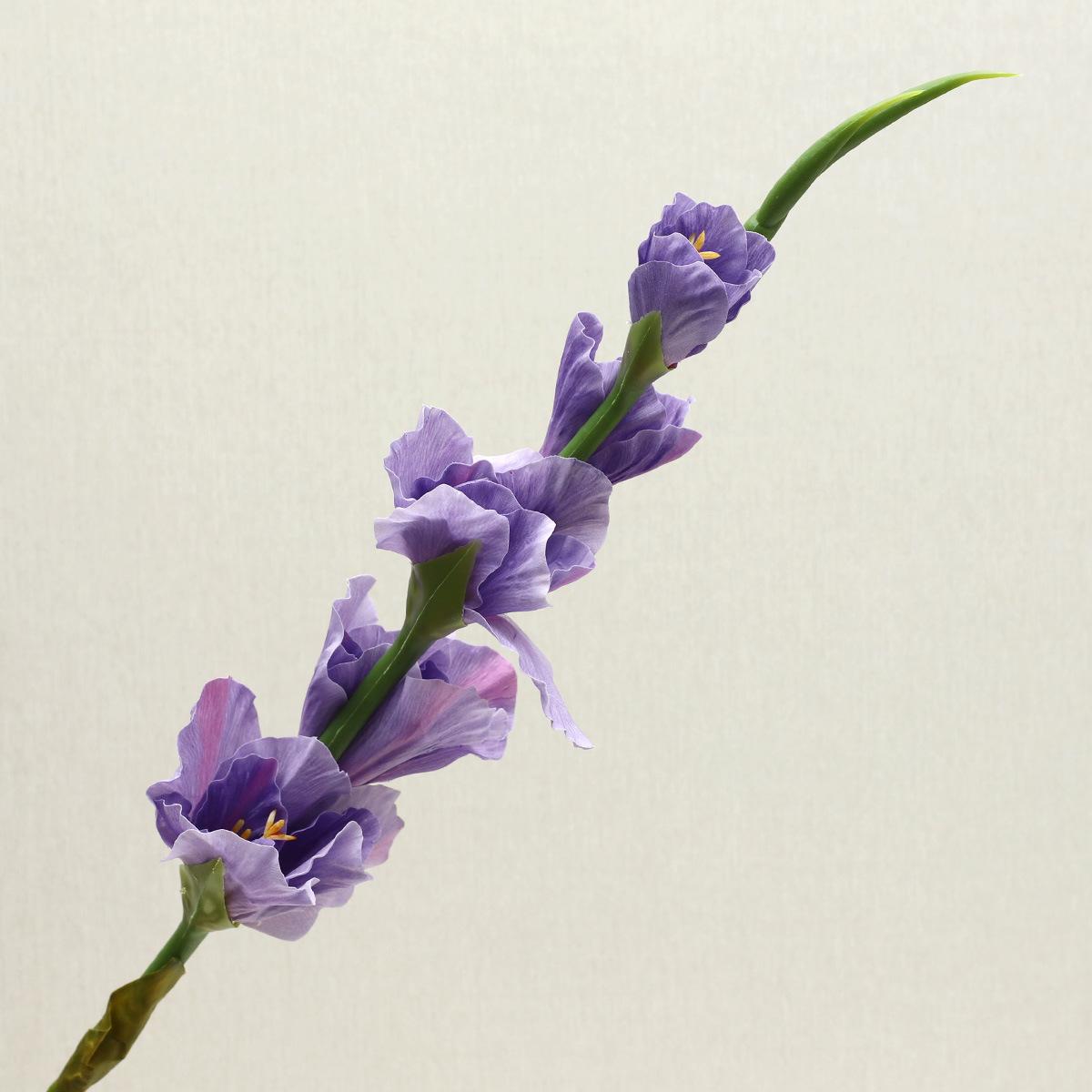 

High-end simulated flower feel moisturizing gladiolus home furnishing living room decoration entrance TV cabinet ornament fake flower белый