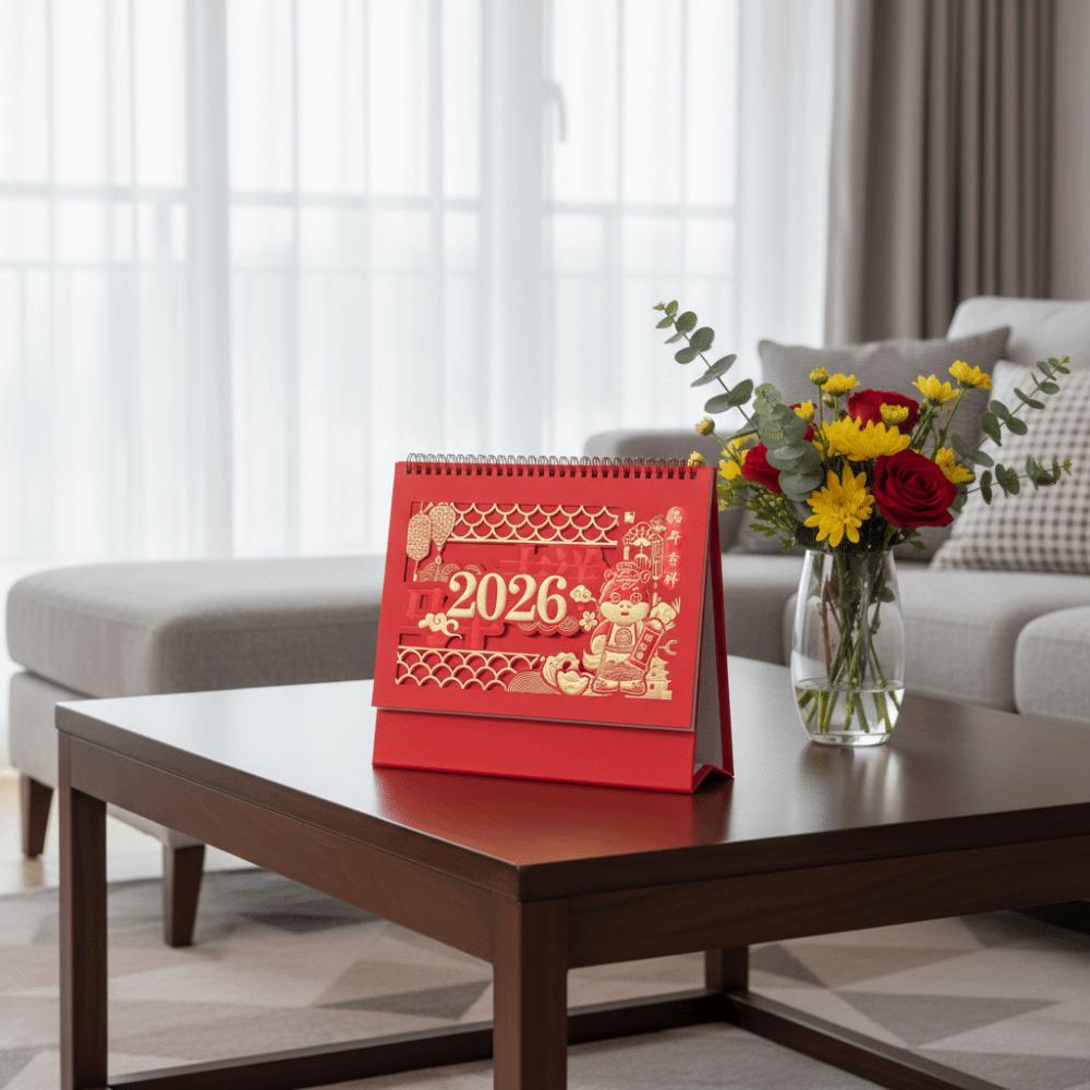 Zodiac Standing Flip Desk Calendar Traditional Desk Planner Festive Calendar Table Calendar  Office