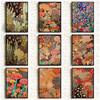 Retro Classic Abstract Simple Grass Flowers Pattern Poster Canvas Painting Print Art Pictures Home Room Wall Decoration Gift