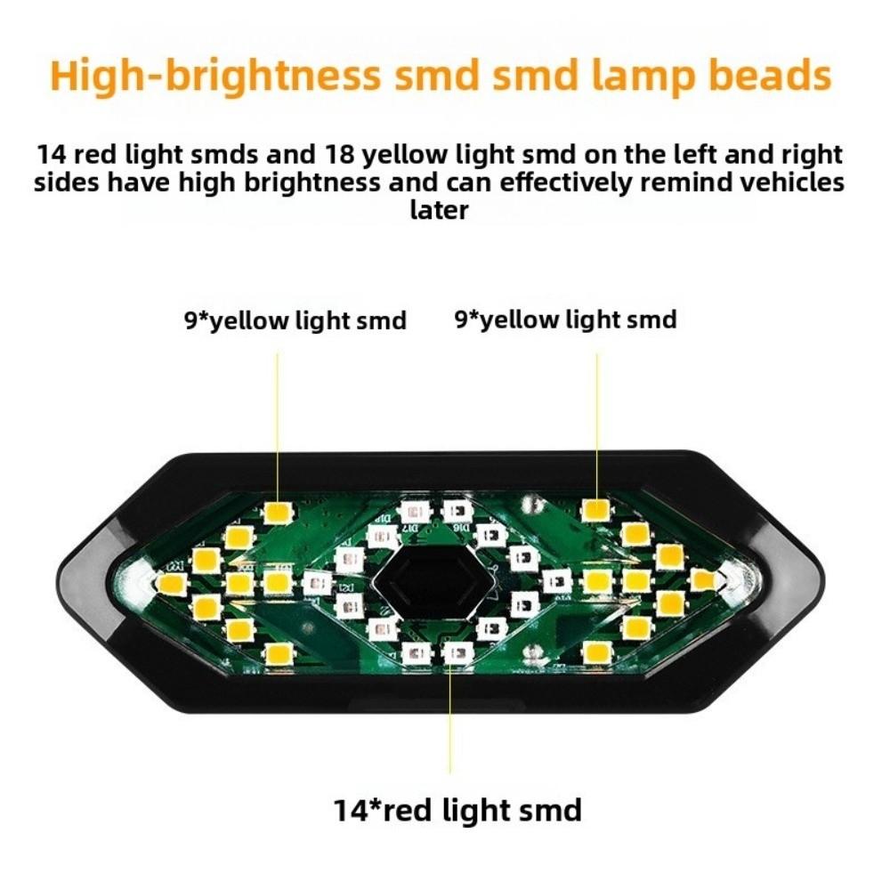 USB Rechargeable Outdoor Cycling Taillights Smart Indicator Light  Outdoor Night Riding