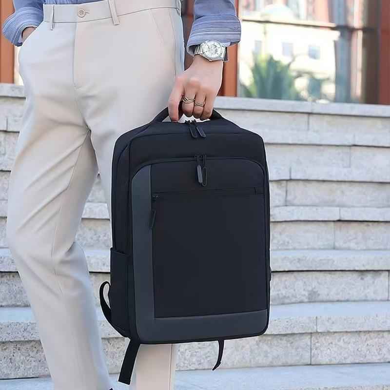 

Business backpack men s business trip travel bag splicing large capacity junior high school high school student schoolbag 30*15*42cm