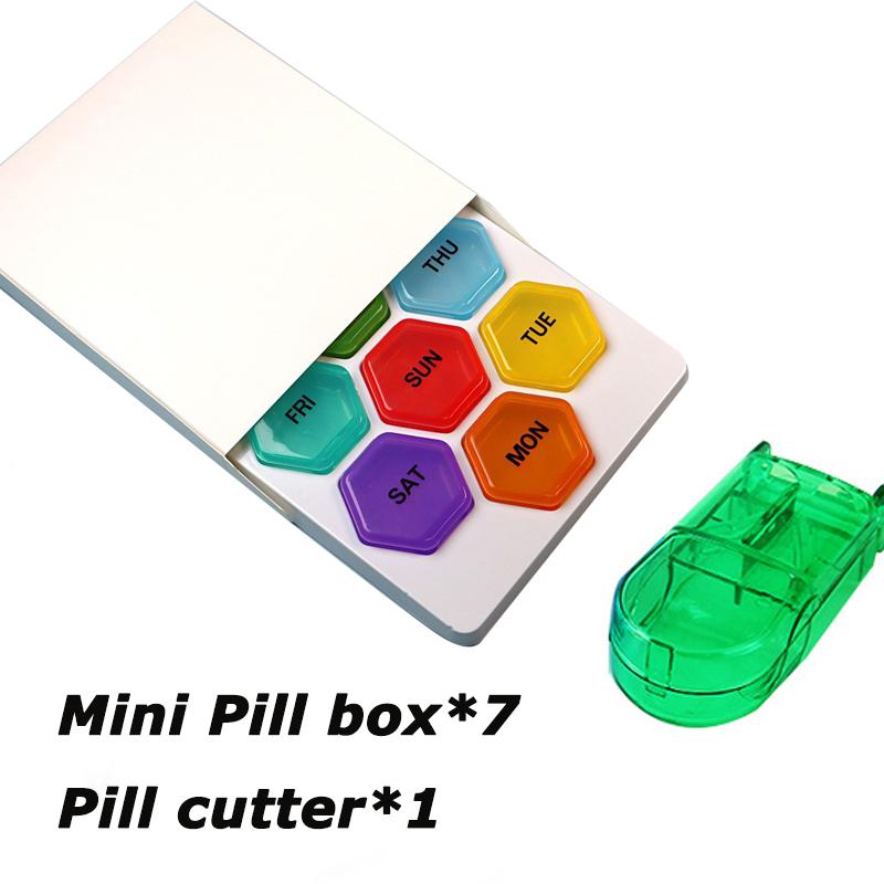 7 Day Pill Organizer Case Portable Plastic Medication Planner for Vitamins Fish Oils Supplements Capsule Container