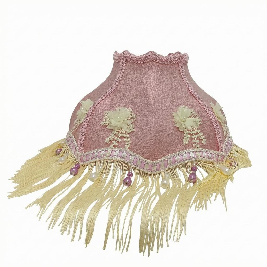Lampshade with Fringe Tassels Tasseled Lace Retro