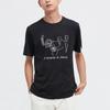 UNIQLO Printed Character Crew Neck Cotton T-Shirt Unisex tops Black 448582-09