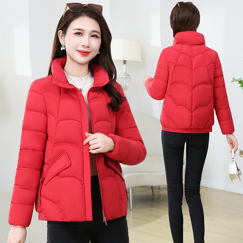 Cotton clothes short women's winter new thin warm cotton clothes fashionable stand-up collar small thickened bread clothes trendy