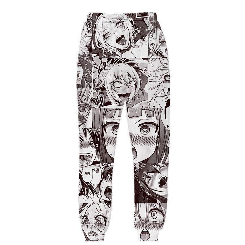 Anime Ahegao Face Hentai Manga Terno Suit Set Men Women Hoodie Tshits And Pants