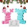 3D Reindeer Silicone Mold Handmade Resin Sitting Elk Moulds Christmas Fondant Molds For Chocolate Candy Baking Holiday Crafts