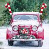 Car Decoration Candy Cane Antler Nose Auto Decor Car Supplies for Christmas
