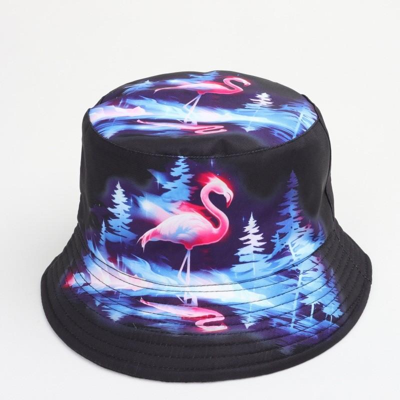 Retro Print Bucket Hat With Sun Protection For Outdoor Activities