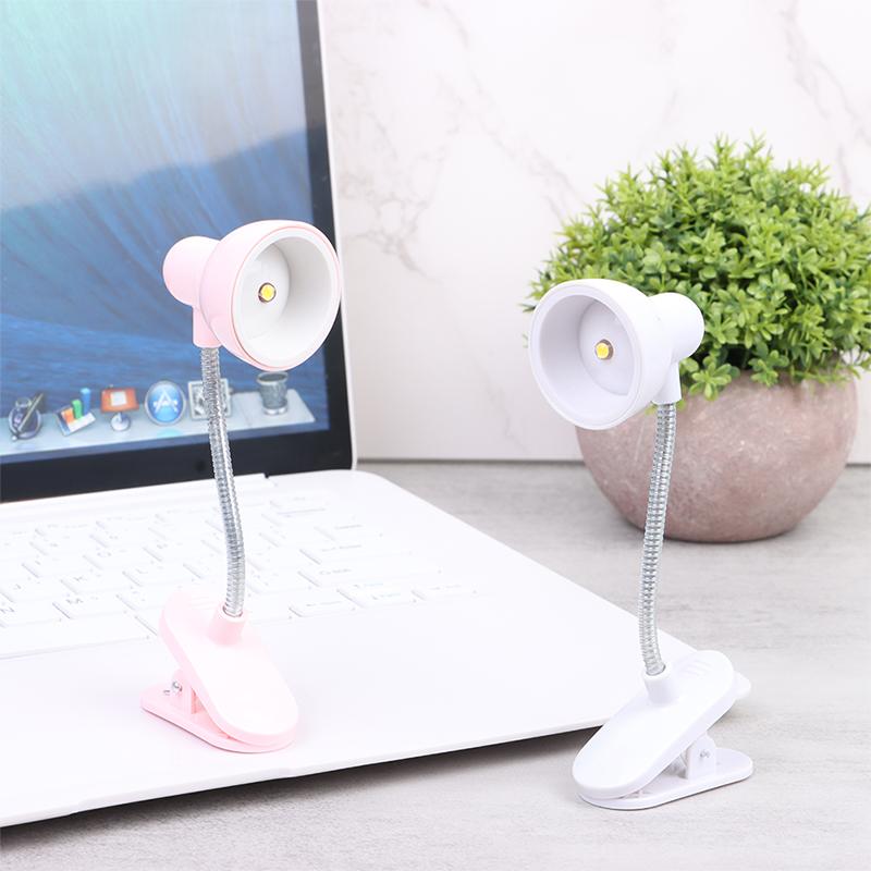 1Pc Mini Led Clamp Reading Lamp Night Lights Read Bedside For Bedroom Study Clip Design Home Portable Book Clip Lamp