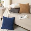 Corduroy Pillowcover Solid Color Thick Square Corn Grain Texture Cushion Covers Household Sofa Ornamental Throw Pillow Case 45*45Cm