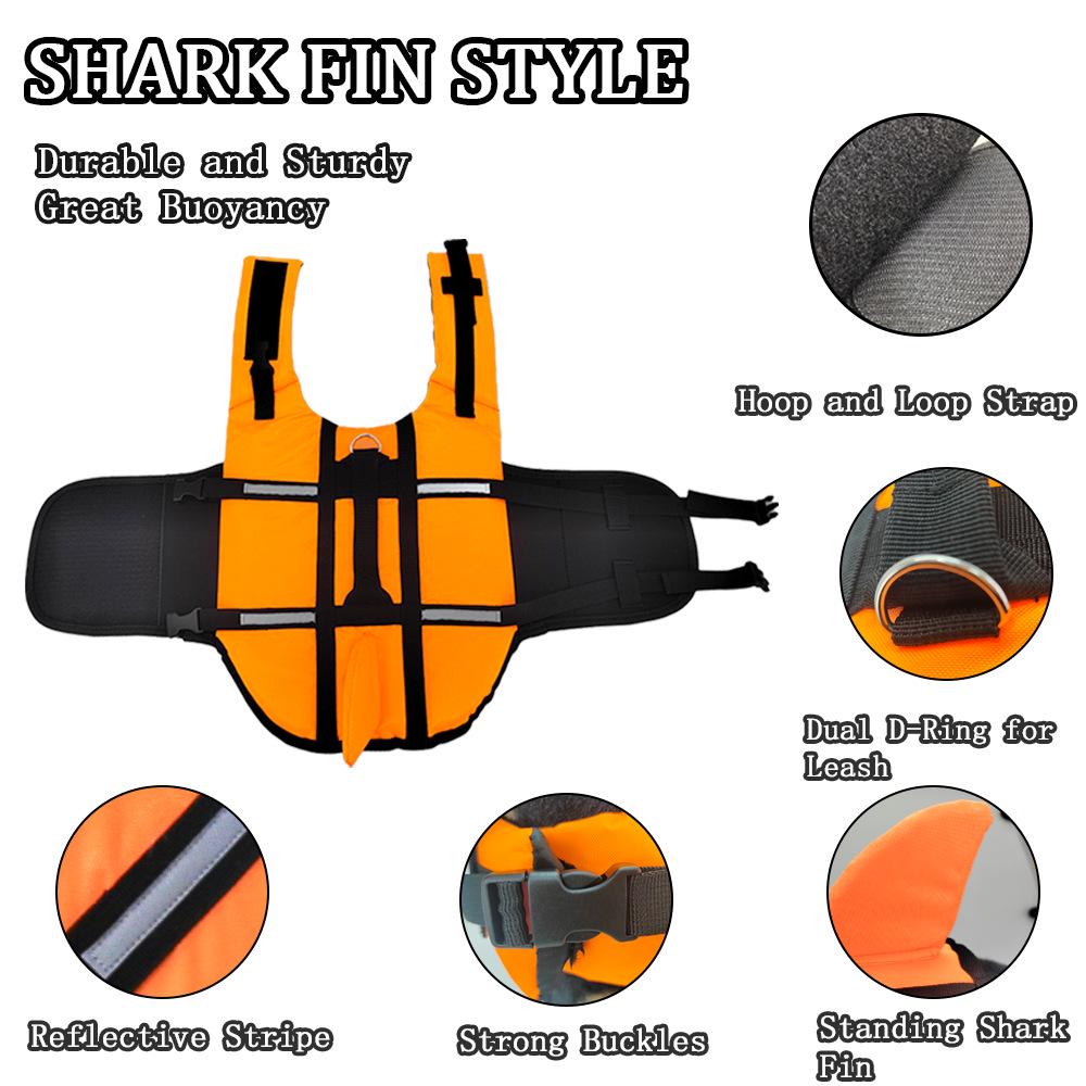 Reflective Adjustable Dog Life Jacket - Fits All Sizes