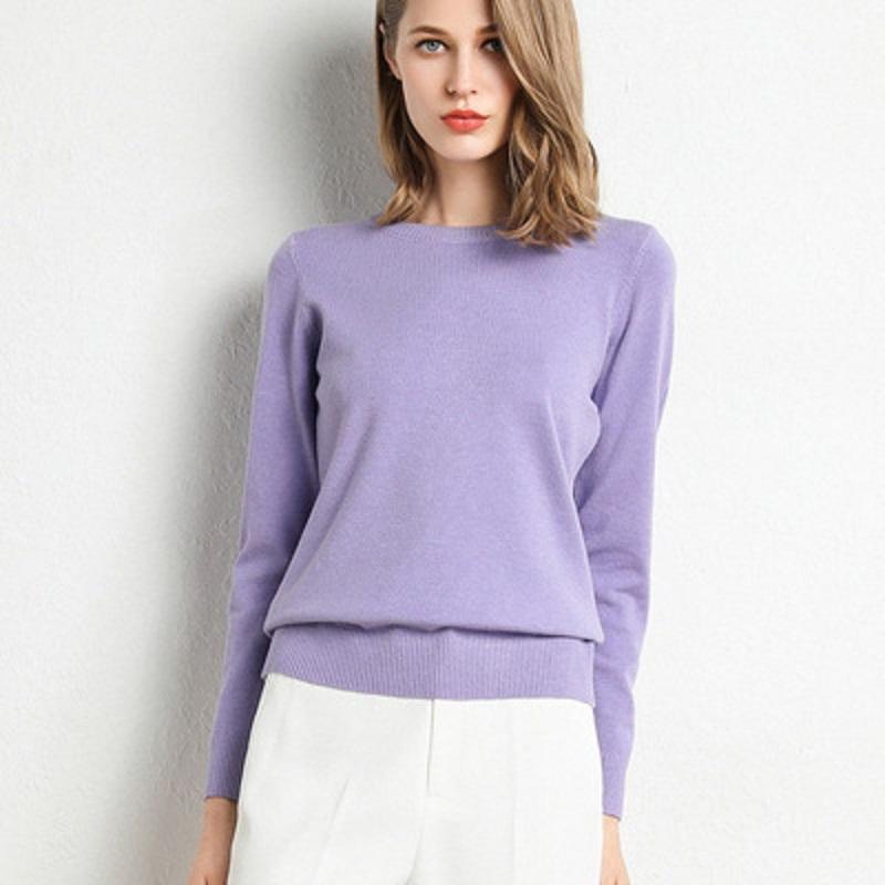 Autumn and Winter Round Neck Knitted Sweater for Women, As A Base Layer, Versatile and Fashionable Sweater