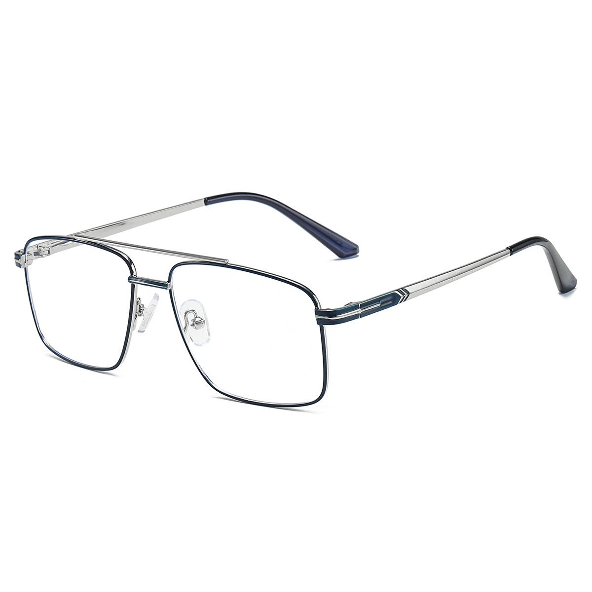 

Классическая мужская квадратная оправа для очков с двойным лучом 2024 года в металлической оправе