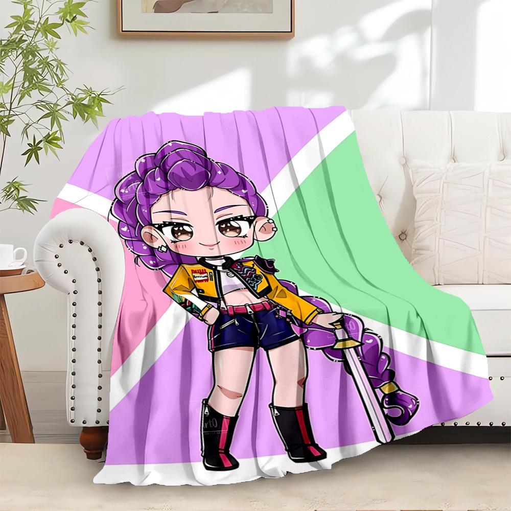 K-POP Anime Dívčí Skupina Čtyři Roční Období Měkká Teplá Přikrývka Celoroční Silně Pletená Polyesterová Přehoz na Postel, Kempování, Cestování Perfektní Dárek