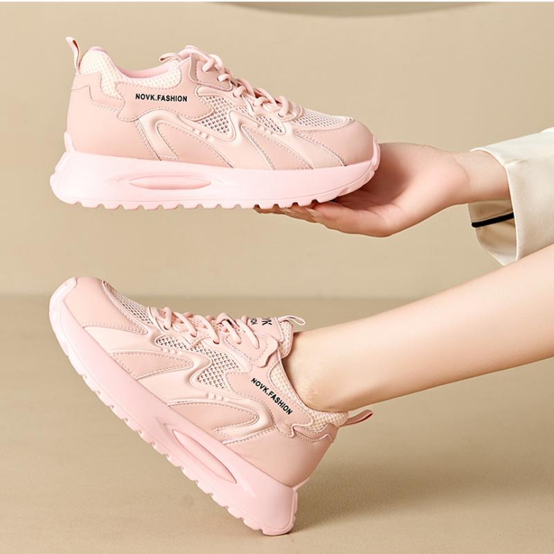 Повсякденне дихаюче літнє модне взуття Fujin із синтетичної натуральної шкіри на платформі з вулканізованою танкеткою 5,5 см.