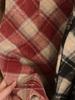 Plus Size Women's High Waist Retro Plaid Wool Mini Skirt
