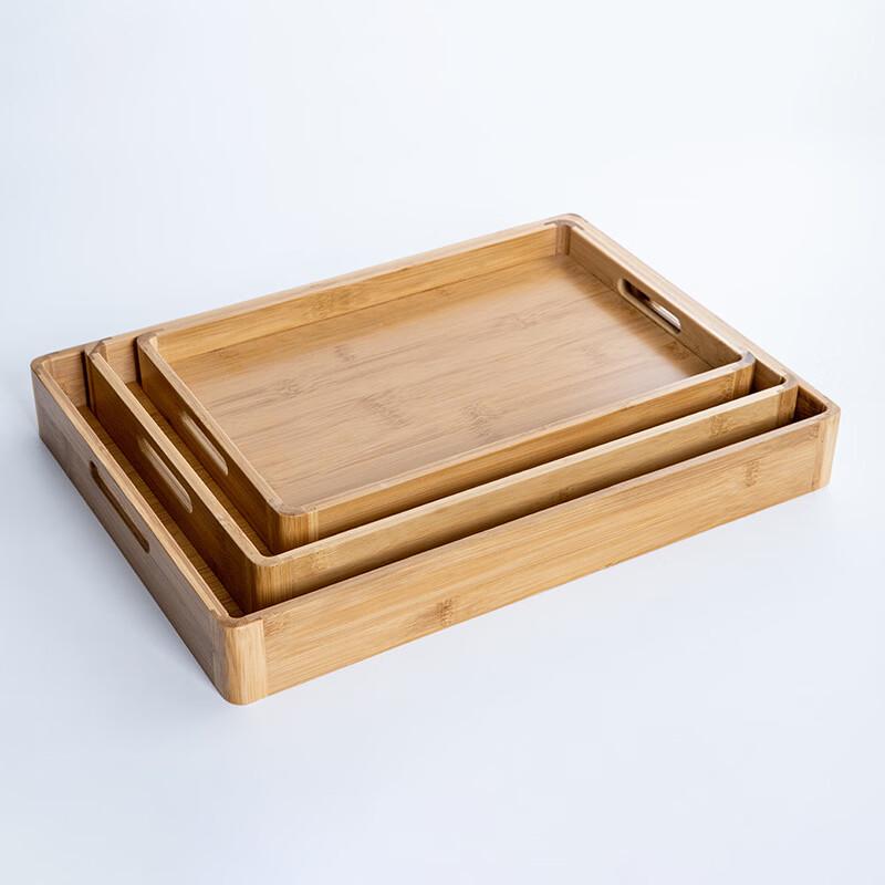 RuHan Japanese Style Bamboo Round Corner Tray