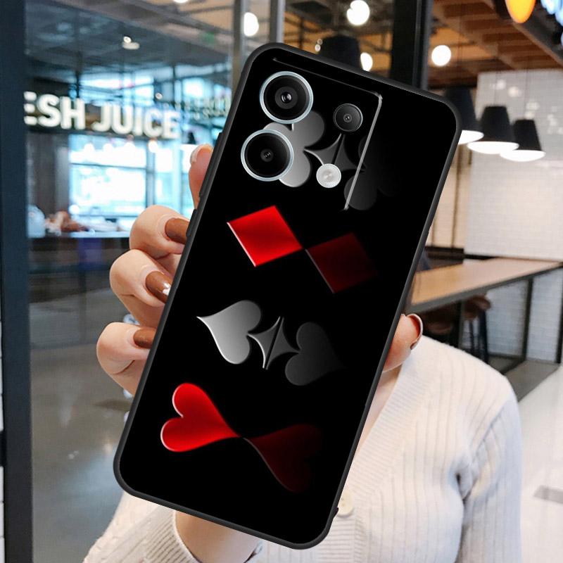 

Spades Poker Play Cards Ace Art Case For Xiaomi Redmi Note 13 Pro 10 11 12 14 15 Pro Plus Redmi 15C 14C 10C 12C 13C 15 Cover Redmi Note 12 Pro 5G