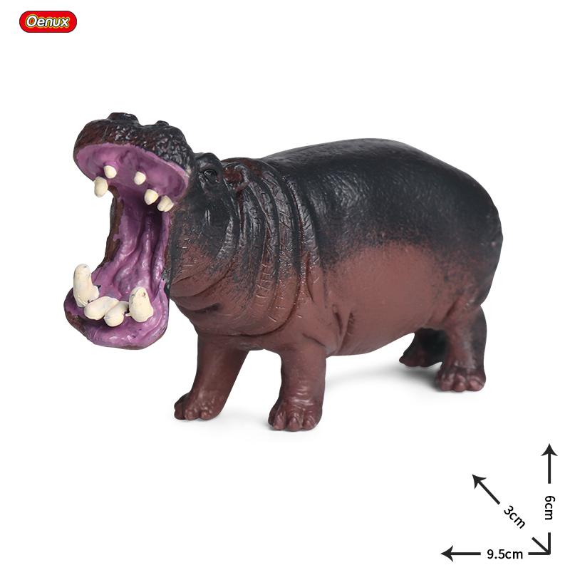Oenux Zoo World Farm Animal Horse Cow Pig Sheep Goat Donkey Model Action Figures Lion Tiger PVC Educational Cute Kids Toy Gift