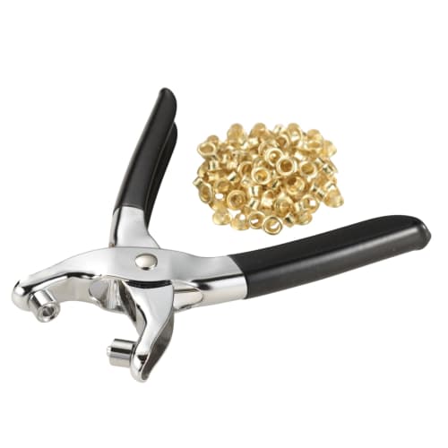 Takagi TAKAGI Eyelet Pliers Set, 4.5mm No. 1 Steel and Brass Plated, Manual Hole Punch for DIY Crafts, Repairing and Making Holes in Documents, Aprons