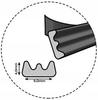 Self-adhesive door window seal E 9X4 mm BROWN