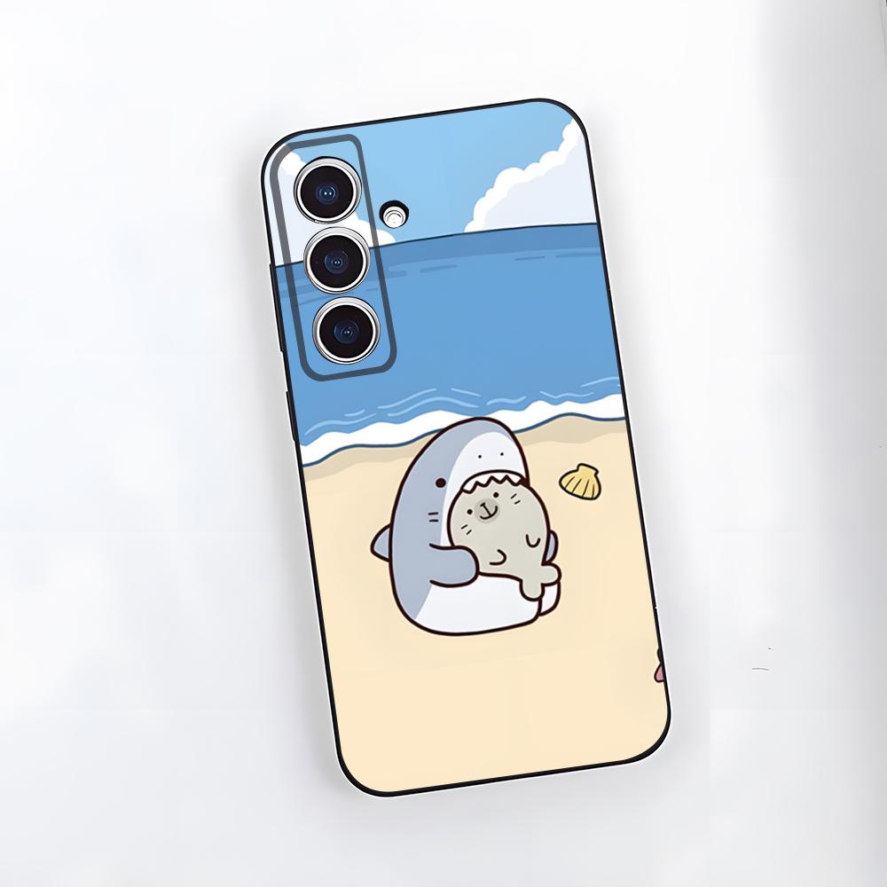 

Cute Anime Shark Phone Case For Samsung S26 S25 Plus S20 S20 Plus S22 Ultra S23 FE S21 Plus S21 Ultra Soft Cover Samsung S24 Ultra