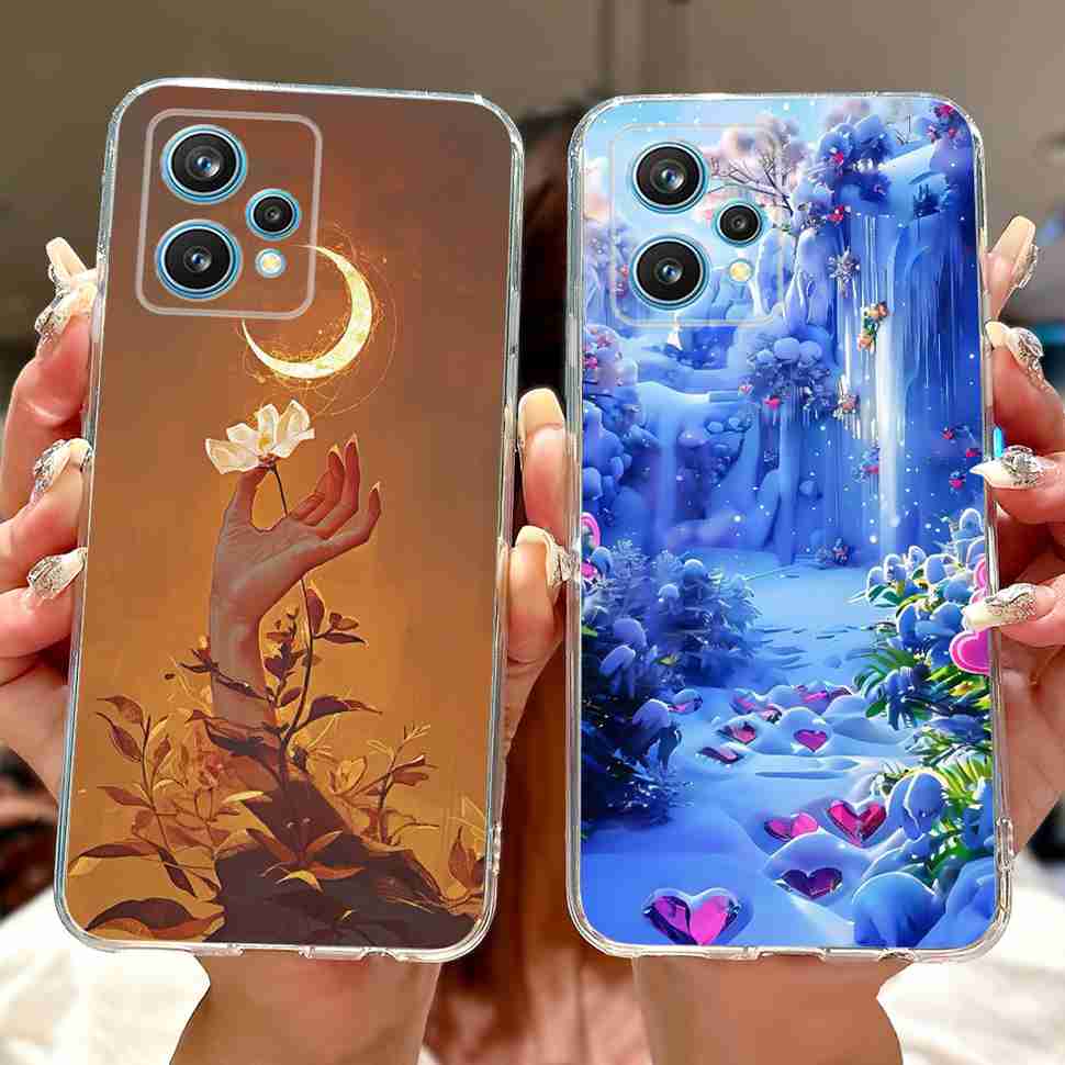For Oppo Realme 9 Pro+ RMX3392 Case Fashion Painting Soft Silicone Cover For Realme 9Pro Plus RMX3393 6.43" Flower Phone Shell