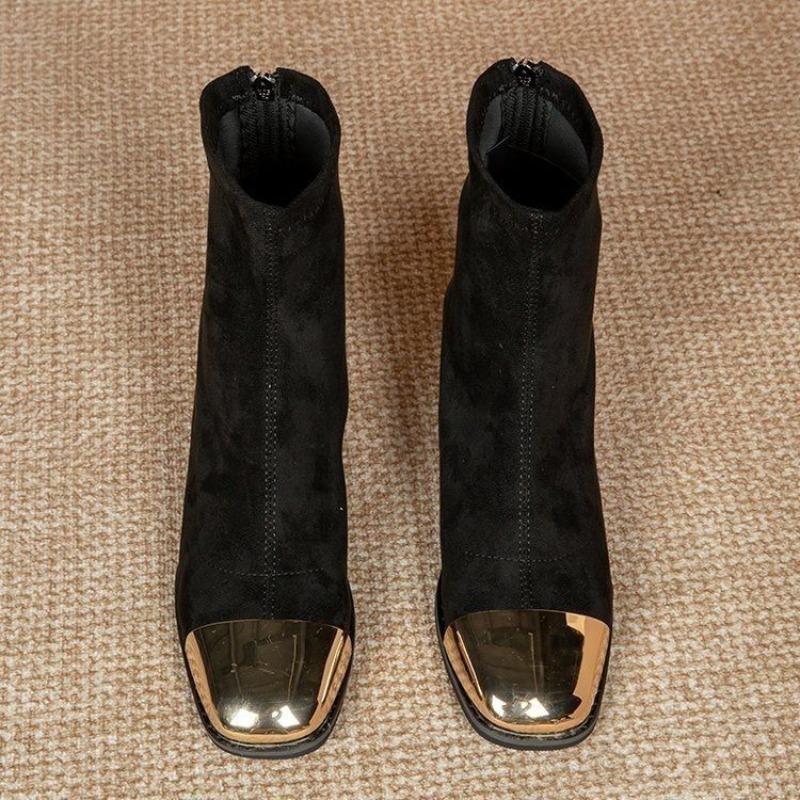 Fashion Chunky Heel Women's Ankle Boots Lightweight Office Booties New Rock Goth Y2k Hot Trend 2025 Autumn Fashion In Female Short Shoes
