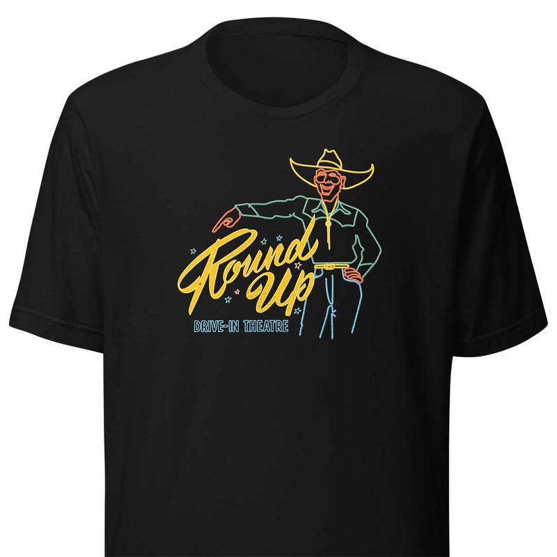 Round Up Drive In Theatre Phoenix Unisex Retro T-shirt XXXL