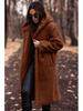 Fur Coat Women ,hooded Collar, Pure Color, Loose and Casual, Long-sleeved Faux Fleece Jacket