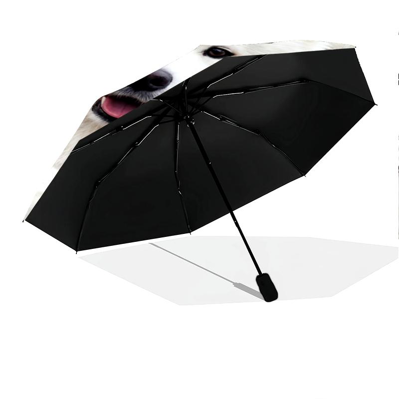 1 PC Automatic Folding Umbrella - Cute Pet Puppy Pattern, Portable & Foldable Design with 8 Ribs, Christmas Birthday Gifts