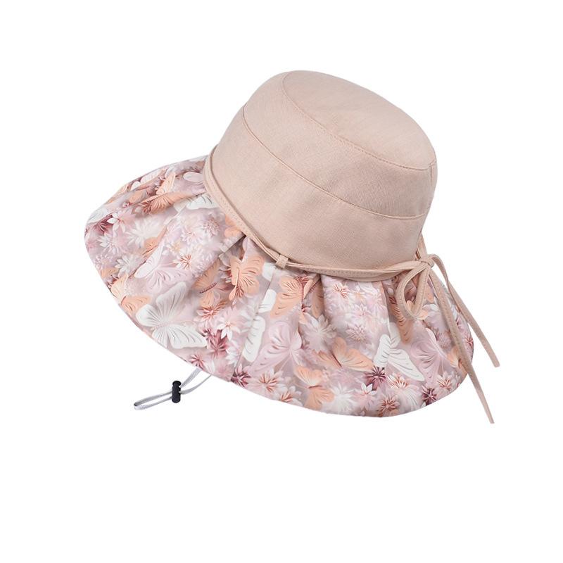 

Women S Large Brim Sunscreen Fisherman Hat Outdoor Outing Cover Face Beach Sun Hat хакі