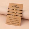 Handmade Adjustable Retro Alloy Sun Moon Star Friendship Bracelet