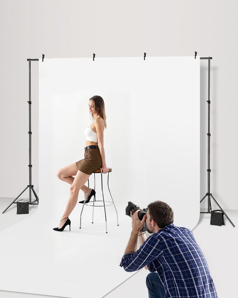 Backdrop Stand Background Stand Kit 7 X 10 Ft for Party & Photo Studio