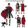 Festa de Fantasia de Halloween Roupa de Família Fantasia de Cavaleiro Soldado Adulto Masculino Cosplay Vestir-se, Personagens de Guerreiro Romano)