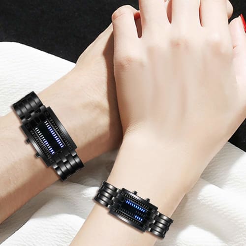 JEWELRYWE Men's LED Watch, 3ATM Water Resistant, AM/PM Date Display, Popular and Stylish for Business and Casual Fashion, Perfect for Family, Friends,