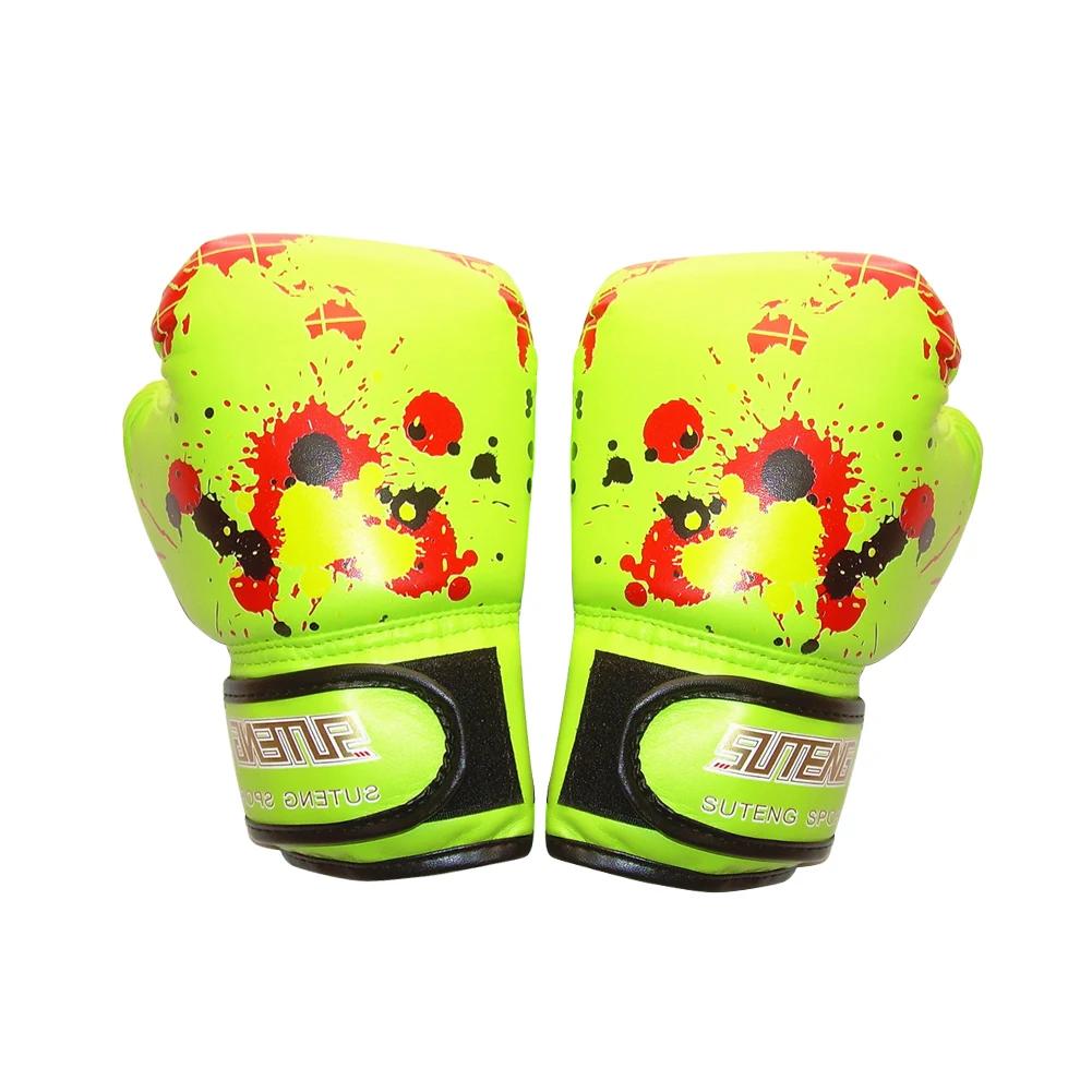 Kids Boxing Gloves PU Leather MMA Fighting Sparring Gloves Professional Muay Thai Karate Glove Children Punching Training Mitts