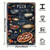 Vintage Pizza Recipe Metal Sign - 8x12" Aluminum Retro Decor for Kitchen, Bar & Restaurant