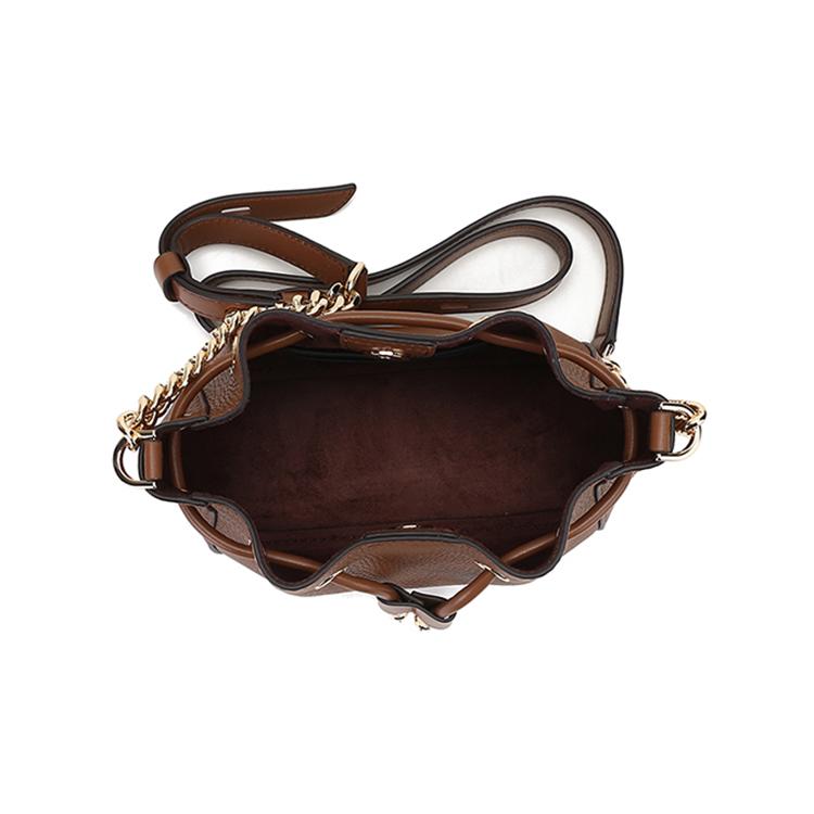 New MICHAEL KORS Phoebe Cow Leather Bucket Bag, Shoulder Bag Women's Leather Brown 32H1G8PD0L-230