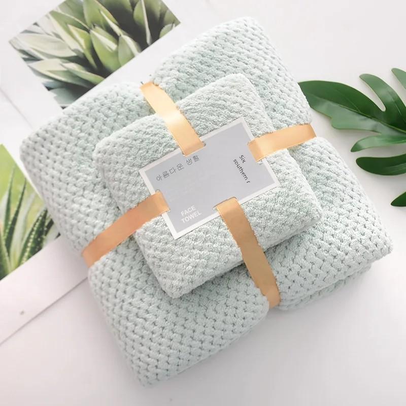 2021 New Couple Towel Set Soft Cotton Quick Drying Non-Linting Bath Towel Home Use Large Wrap Towel For Men And Women