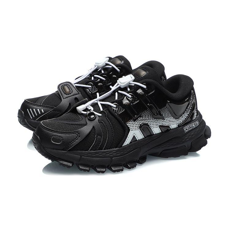 Li Ning Youth Lijun Non-Slip Shock Absorbing Wear-Resistant Breathable Supportive Lightweight Casual Shoes Kids Casual Shoes Black White YKCR008-1