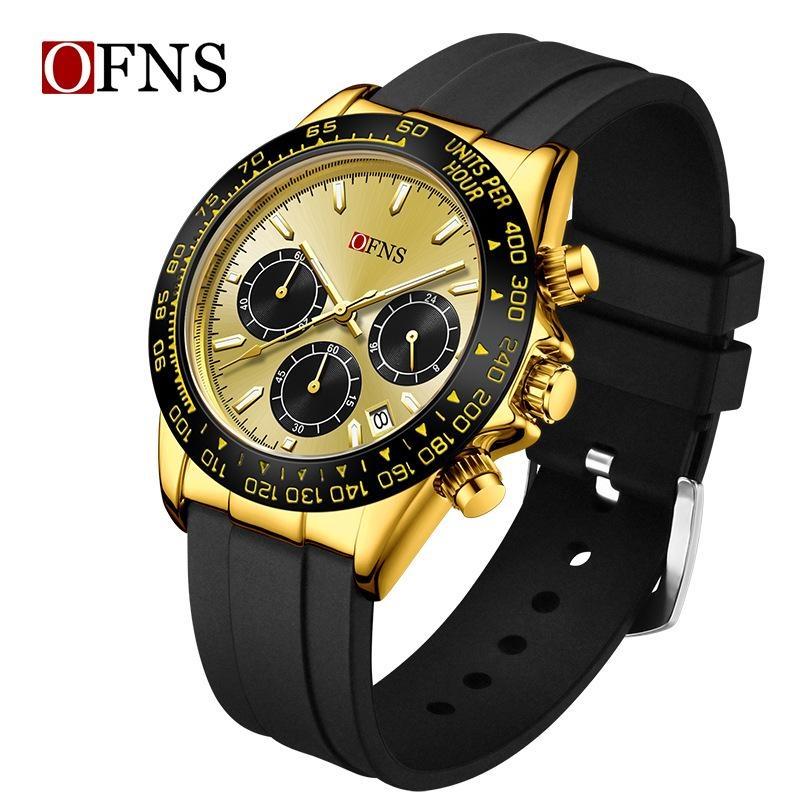 Fashion Men's Quartz Watch Three Eye Six Needle Chronograph Waterproof Night Light Fashion Men's Quartz Watch