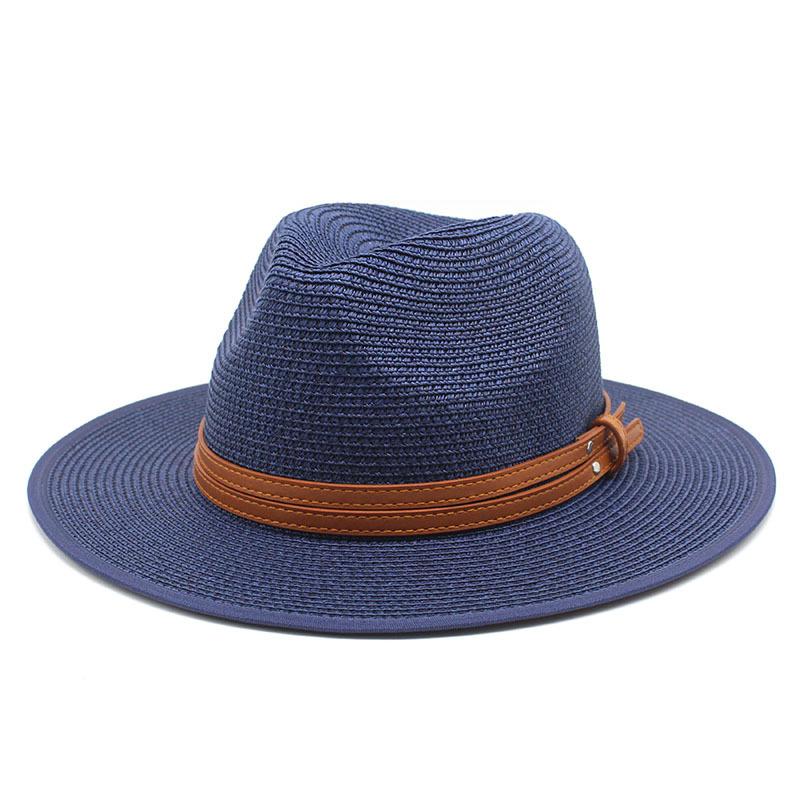 Self-Produced Panama Straw Hat Men'S And Women'S Summer Hat White Straw Visor