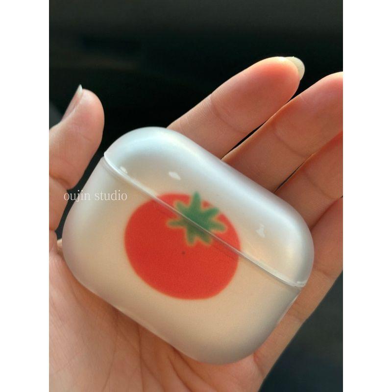 

for Airpods1/2 Generation New 4/3 Generation AirPods Pro Earphone Case Wireless Bluetooth Earbuds Case Earphone Case Protective Case Frosted Soft Case Apple AirPods 4 Frosted Tomato Soft Shell