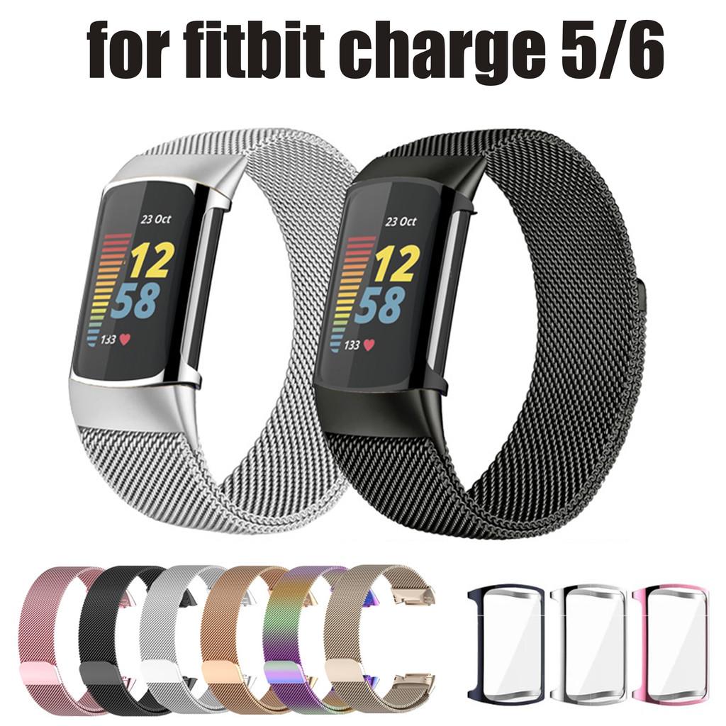 Replacement Stainless Steel Watchband and TPU Shell for Fitbit Charge 6 Wristband for Fitbit Charge5 Accessories