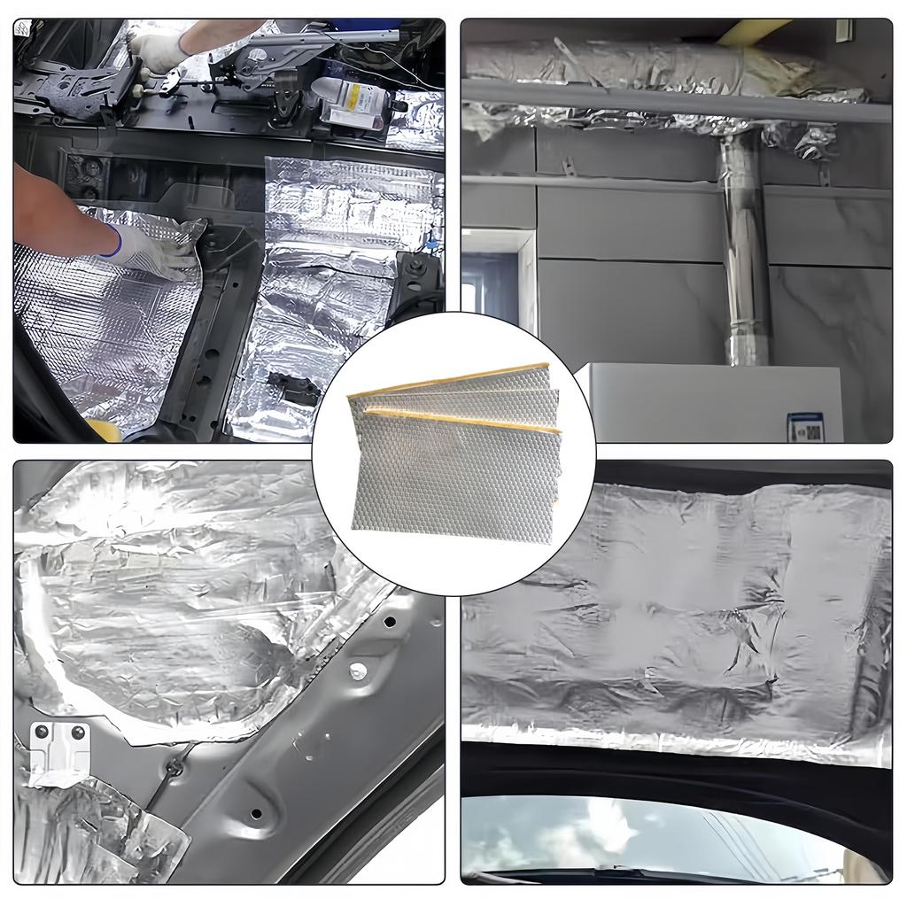 Automotive Soundproofing Sheet Vibrations Damping Fire Retardant Polyester Fiber Layer For Door Floor Trunk