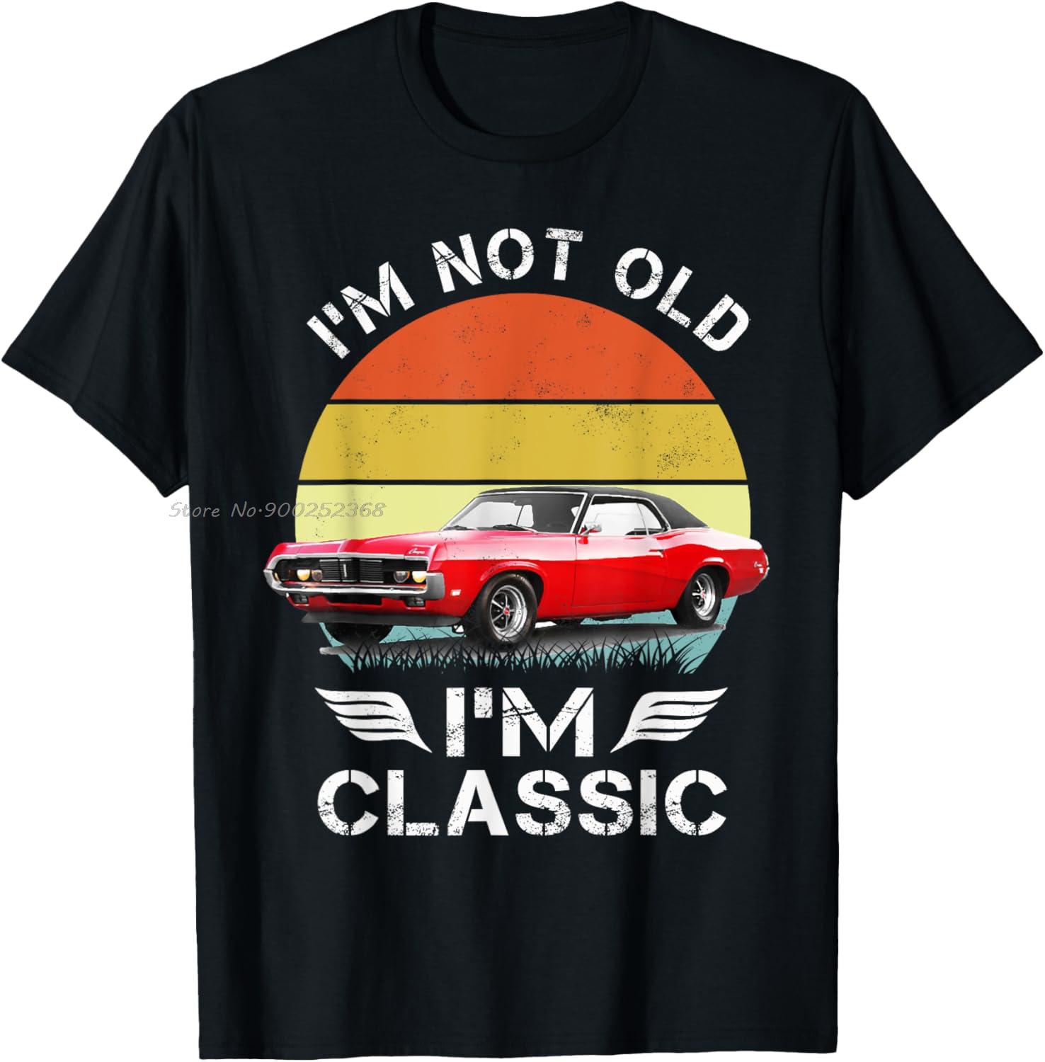 

1969 69 Mercury Classic Cougar Vinatge Cars Tshirts Summer Oversized Tshirt New Oneck Tees Tops Casual T Shirt Men Clothes S
